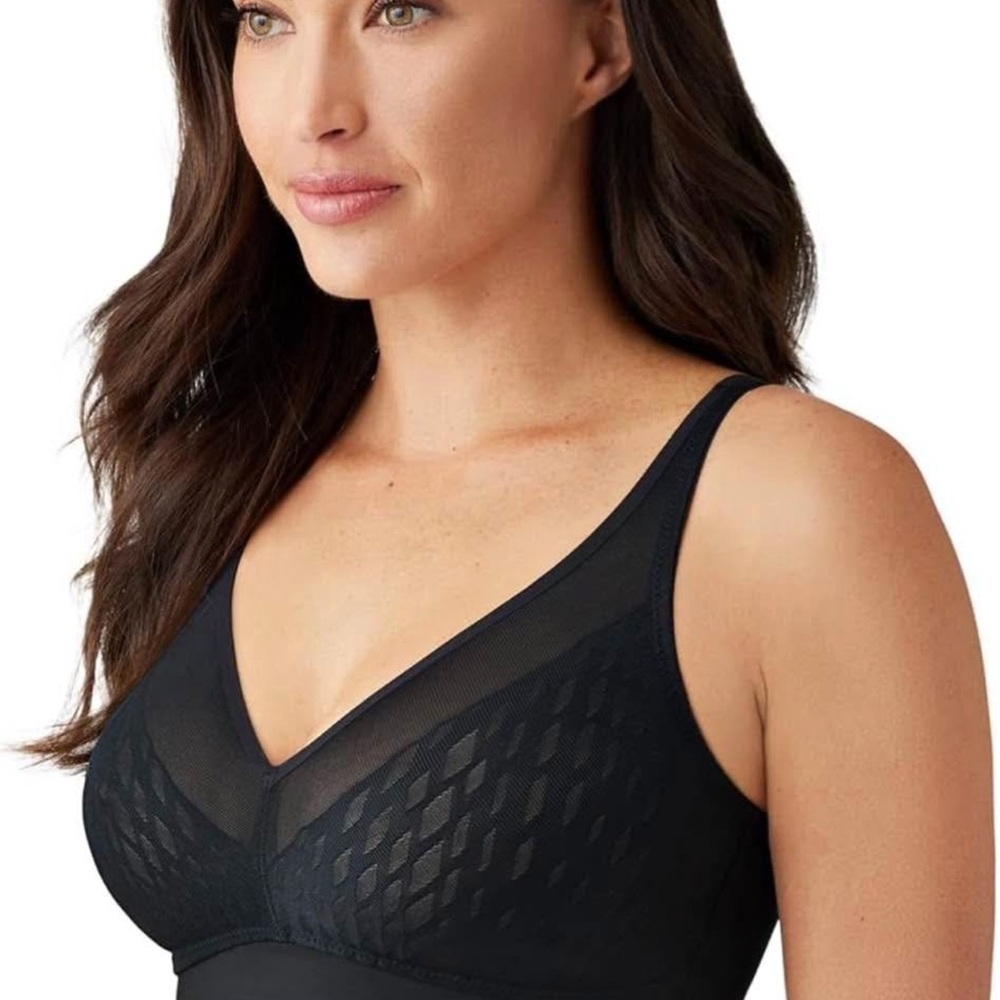 Comfort Seamless Wireless Black Bra